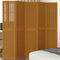 vidaXL - Kamerscherm - met - 5 - panelen - massief - paulowniahout - bruin
