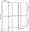 vidaXL - Kamerscherm - met - 5 - panelen - massief - paulowniahout - wit