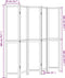 vidaXL - Kamerscherm - met - 5 - panelen - massief - paulowniahout - wit
