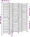 vidaXL - Kamerscherm - met - 5 - panelen - massief - paulowniahout - zwart