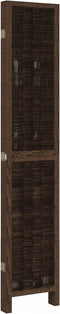 vidaXL - Kamerscherm - met - 5 - panelen - massief - paulowniahout - donkerbruin