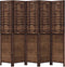 vidaXL - Kamerscherm - met - 5 - panelen - massief - paulowniahout - donkerbruin