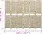 vidaXL - Kamerscherm - met - 6 - panelen - 210x165 - cm - massief - paulowniahout