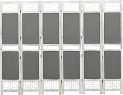 vidaXL - Kamerscherm - met - 6 - panelen - 210x165 - cm - stof - grijs
