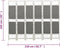 vidaXL - Kamerscherm - met - 6 - panelen - 210x165 - cm - stof - grijs