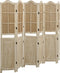 vidaXL - Kamerscherm - met - 6 - panelen - 214x165 - cm - stof - bruin