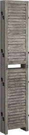 vidaXL - Kamerscherm - met - 6 - panelen - 214x166 - cm - massief - hout - grijs