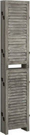 vidaXL - Kamerscherm - met - 6 - panelen - 214x166 - cm - massief - hout - grijs