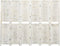 vidaXL - Kamerscherm - met - 6 - panelen - 215x166 - cm - massief - hout - antiekwit