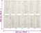 vidaXL - Kamerscherm - met - 6 - panelen - 215x166 - cm - massief - hout - antiekwit