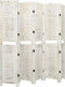 vidaXL - Kamerscherm - met - 6 - panelen - 215x166 - cm - massief - hout - antiekwit