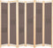 vidaXL - Kamerscherm - met - 6 - panelen - 240x170x4 - cm - stof - bruin