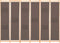 vidaXL - Kamerscherm - met - 6 - panelen - 240x170x4 - cm - stof - bruin