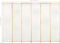 vidaXL - Kamerscherm - met - 6 - panelen - 240x170x4 - cm - stof - crème