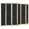 vidaXL - Kamerscherm - met - 6 - panelen - 240x170x4 - cm - stof - zwart
