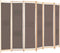 vidaXL - Kamerscherm - met - 6 - panelen - 240x170x4 - cm - stof - bruin