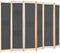 vidaXL - Kamerscherm - met - 6 - panelen - 240x170x4 - cm - stof - grijs