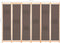 vidaXL - Kamerscherm - met - 6 - panelen - 240x170x4 - cm - stof - bruin