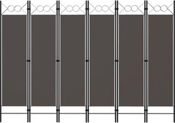 vidaXL - Kamerscherm - met - 6 - panelen - 240x180 - cm - antraciet