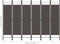 vidaXL - Kamerscherm - met - 6 - panelen - 240x180 - cm - antraciet