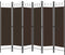 vidaXL - Kamerscherm - met - 6 - panelen - 240x180 - cm - bruin