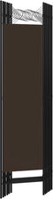 vidaXL - Kamerscherm - met - 6 - panelen - 240x180 - cm - bruin