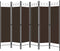 vidaXL - Kamerscherm - met - 6 - panelen - 240x180 - cm - bruin
