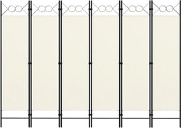 vidaXL - Kamerscherm - met - 6 - panelen - 240x180 - cm - wit