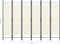vidaXL - Kamerscherm - met - 6 - panelen - 240x180 - cm - wit