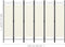vidaXL - Kamerscherm - met - 6 - panelen - 240x180 - cm - wit