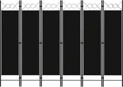vidaXL - Kamerscherm - met - 6 - panelen - 240x180 - cm - zwart