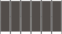 vidaXL - Kamerscherm - met - 6 - panelen - 300x180 - cm - antraciet