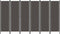 vidaXL - Kamerscherm - met - 6 - panelen - 300x180 - cm - antraciet