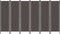 vidaXL - Kamerscherm - met - 6 - panelen - 300x180 - cm - antraciet