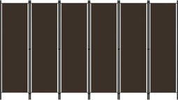 vidaXL - Kamerscherm - met - 6 - panelen - 300x180 - cm - bruin