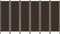 vidaXL - Kamerscherm - met - 6 - panelen - 300x180 - cm - bruin