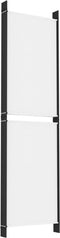 vidaXL - Kamerscherm - met - 6 - panelen - 300x180 - cm - stof - wit