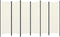 vidaXL - Kamerscherm - met - 6 - panelen - 300x180 - cm - wit