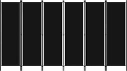 vidaXL - Kamerscherm - met - 6 - panelen - 300x180 - cm - zwart