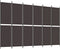 vidaXL - Kamerscherm - met - 6 - panelen - 300x200 - cm - stof - bruin