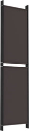 vidaXL - Kamerscherm - met - 6 - panelen - 300x200 - cm - stof - bruin