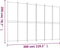 vidaXL - Kamerscherm - met - 6 - panelen - 300x200 - cm - stof - bruin