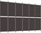 vidaXL - Kamerscherm - met - 6 - panelen - 300x200 - cm - stof - bruin