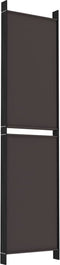 vidaXL - Kamerscherm - met - 6 - panelen - 300x200 - cm - stof - bruin