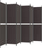 vidaXL - Kamerscherm - met - 6 - panelen - 300x200 - cm - stof - bruin