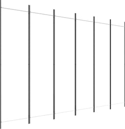 vidaXL - Kamerscherm - met - 6 - panelen - 300x200 - cm - stof - wit
