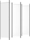 vidaXL - Kamerscherm - met - 6 - panelen - 300x200 - cm - stof - wit