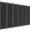 vidaXL - Kamerscherm - met - 6 - panelen - 300x200 - cm - stof - zwart