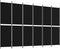 vidaXL - Kamerscherm - met - 6 - panelen - 300x200 - cm - stof - zwart