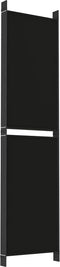 vidaXL - Kamerscherm - met - 6 - panelen - 300x200 - cm - stof - zwart